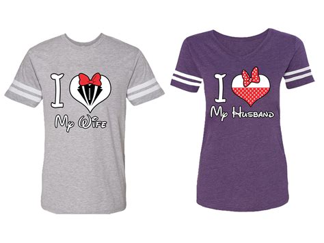 i love my husband wife matching couple cotton jerseys men heather women purple men l