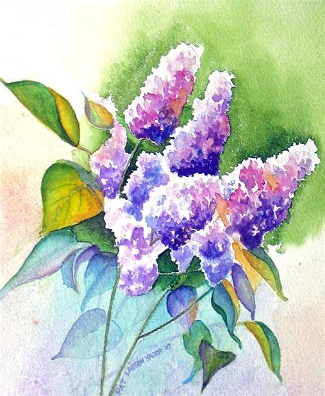 Purple Lilacs Painting By Pat Yager