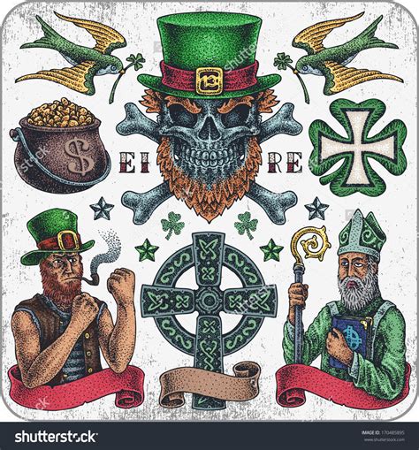 look-at-the-bird-irish-sleeve-tattoo,-leprechaun-tattoos,-irish-tattoos