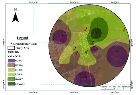 Spatial Distribution Map Of Turbidity Download Scientific Diagram