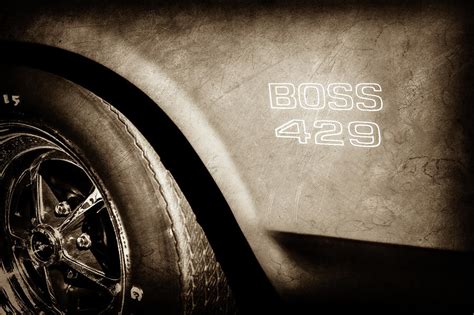 1970 Ford Mustang Boss 429 Wheel Emblem 0370s Photograph By Jill Reger