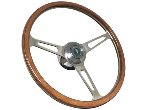 Steering Wheel Kit Walnut Classic Wood Steering Wheel Green Pmd Horn