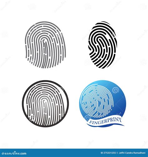 Fingerprint Logo Vector Illustration Stock Vector Illustration Of