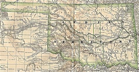 Maps Of Indian Territory Oklahoma Map 1884