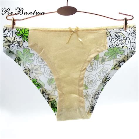 Rebantwa 3pcs Cotton Women Underwear Interest Sexy Pantiesladies Briefslingeriefloral
