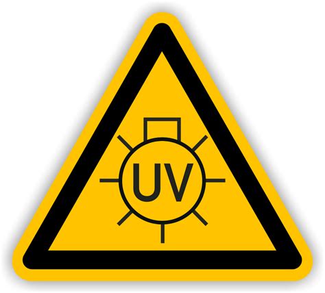 Warnung Uv Strahlung Als Aufkleber