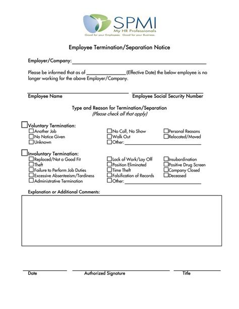 Employee Termination Separation Notice How To Create An Employee