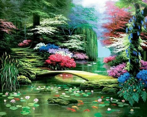 P Flower Landscape Landscape Art Landscape Paintings Art Paintings