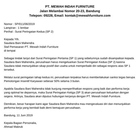 11 Contoh Surat Peringatan Karyawan Di Indonesia Mekari