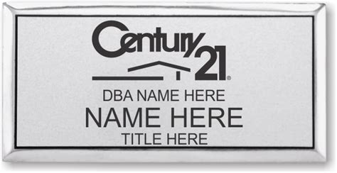Century 21 Black Logo Executive Silver Badge 850 Nicebadge