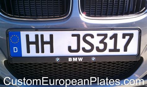 Custom German License Plate With Bmw Mounting Frame Bmw European