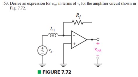 Solved Derive An Expression For Vout In Terms Of V For Chegg