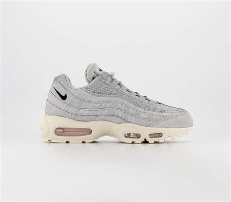 Nike Air Max 95 Trainers Grey Fog Pink Foam Coconut Milk Reflect Silver Bla Nike Air Max