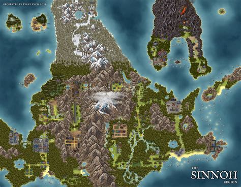The Sinnoh Region This Is A Mostly Game Accurate Reimagination Of