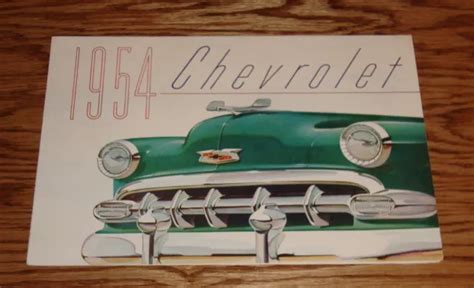Original 1954 Chevrolet Full Line Foldout Sales Brochure 54 Chevy Bel