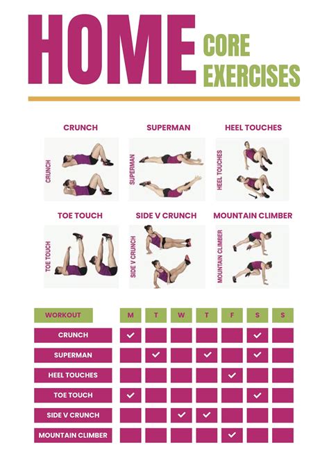 Daily Workout Chart In Illustrator Pdf Download