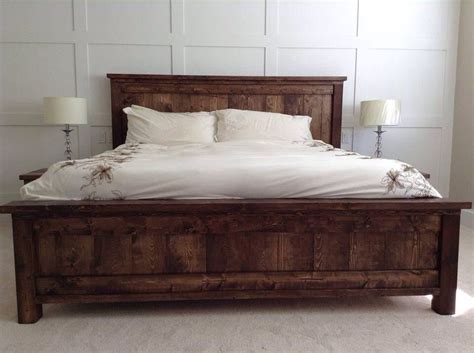 Diy farmhouse bed farmhouse headboard farmhouse bedding bed plans headboard plan king size bed frame. King size farmhouse bed ! Made locally too | Rustic bed ...