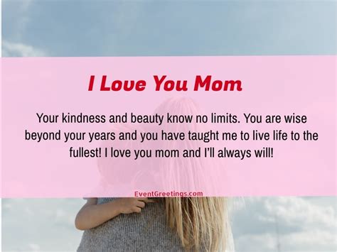 55 Best I Love You Messages For Mom Wishes And Quotes