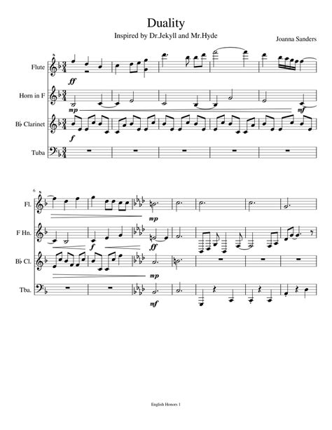 Последние твиты от the jekyll & hyde (@jekyll_n_hyde). Duality; A Jekyll and Hyde Piece Sheet music for Flute ...