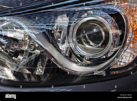 Type Headlights Of The Vehicle Note Shallow Depth Of Field Stock Photo