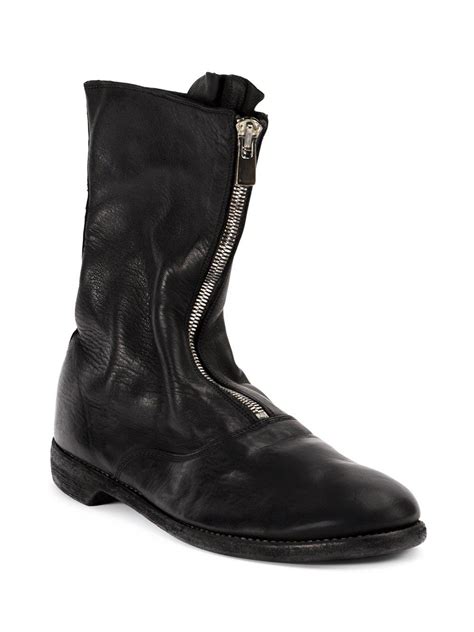 Lyst Guidi Front Zip Boots In Black For Men