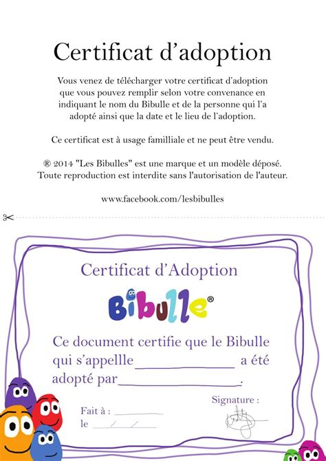 Certificat D Adoption Fichier Pdf