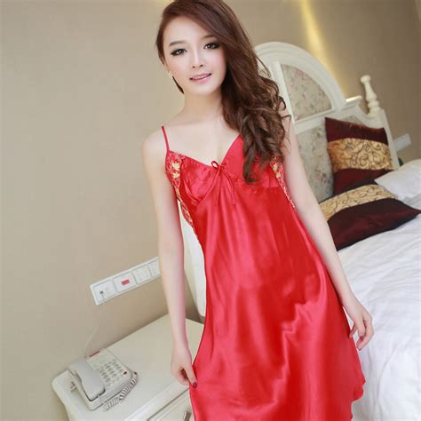 Red Silk Nightgown Promotion Online Shopping For Promotional Red Silk Nightgown On Aliexpress