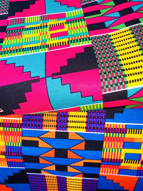 Colorful Kente African Print By The Yard Ankara Print Etsy African