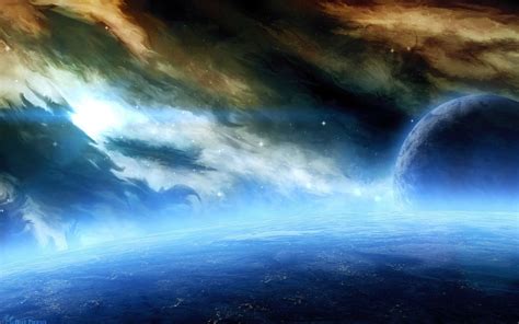 Sci Fi Planet Rise Hd Wallpaper
