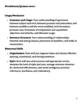 This is the language worksheets section. 7th Grade Language Arts Grammar Worksheets by Mo Don | TpT