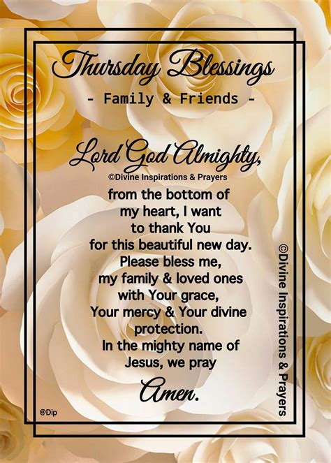🌼🌼🌼Thursday Blessings All... - Divine Inspirations & Prayers