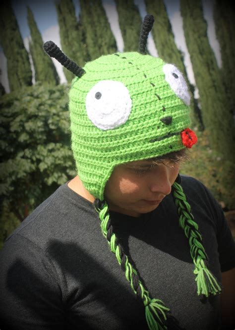 Invader Zim Gir Hat Crochet Gir Hat By Beyoutifulworks On Etsy