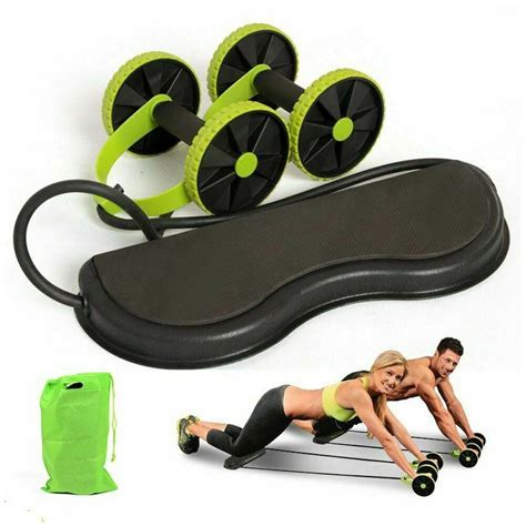 Gym Ab Roller Abdominal Crunch Fitness Wheel Exercise Workout Trainer