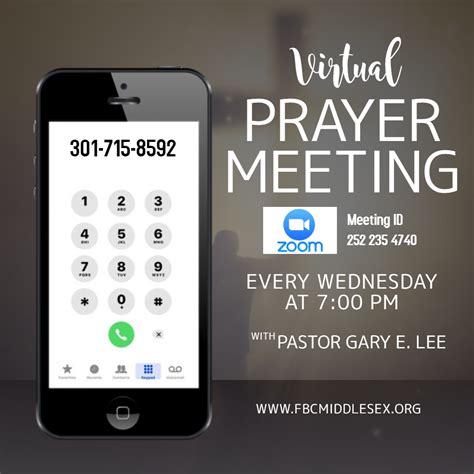 Virtual Prayer Meeting First Baptist Church Middlesex