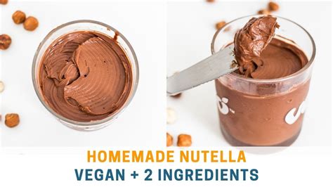 Vegan Nutella Recipe 2 Ingredients No Sugar Youtube