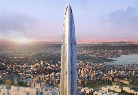 Wuhan greenland center's uniquely streamlined form combines three key formal concepts—tapered body, softly rounded corners, and domed top—that reduce the wind resistance that builds up around supertall towers. 606-метровая башня в Китае - "Wuhan Greenland Center ...