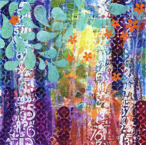 Abstract Stencil Trees Painting By Christine Gilvey Fine Art America