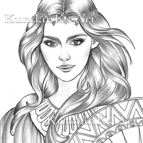 Warrior Princess Coloring Pages
