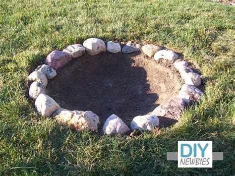 Now it's time to dig! Fire pit | Fire pit with rocks, Fire pit backyard, Diy ...