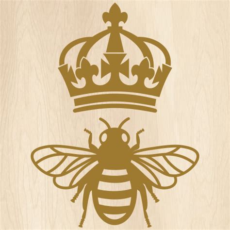 Bee Queen Crown Svg Silhouettes Svg Dxf Eps Ai Png Etsy Australia