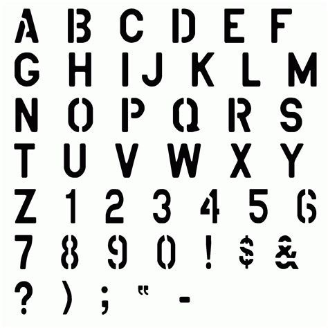Free Printable Fonts For Stencils
