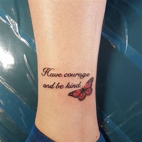 A beautiful reminder from the one and only cinderella to have courage and be kind to everyone around you. 42 Likes, 1 Comments - Jilly Steves (@jillytattoo) on ...
