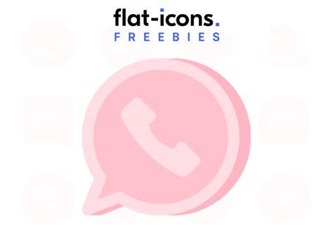 Pink Whatsapp Icon Free Flat Icons