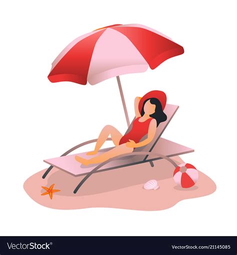 Woman Sunbathing Clipart