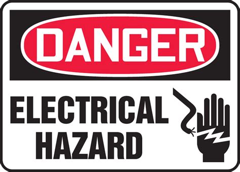 Electrical Hazard Osha Danger Safety Sign Melc018