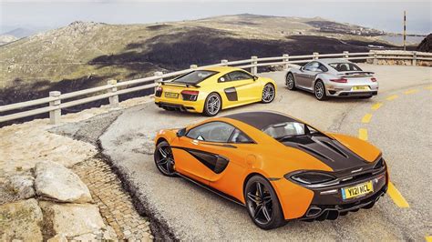 That is a lot of pressure for a new supercar to live up to, but. McLaren 570S vs Porsche 911 Turbo vs Audi R8 V10 - YouTube