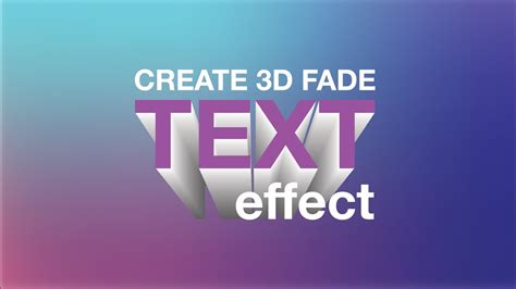 How To Create 3d Fade Text Effect On Illustrator Youtube
