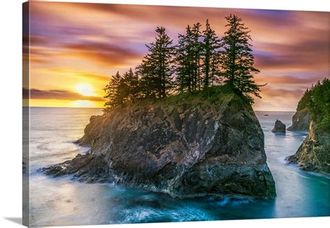 Sea Stacks At Sunset Samuel H Boardman State Scenic Corridor Oregon