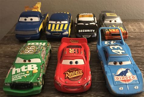 disney store pixar cars set of 1 43 mcqueen chick hicks the king rare ubicaciondepersonas