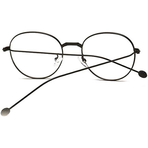 man woman nearsighted glasses retro myopia round metal glasses frame black c118gi8czlx